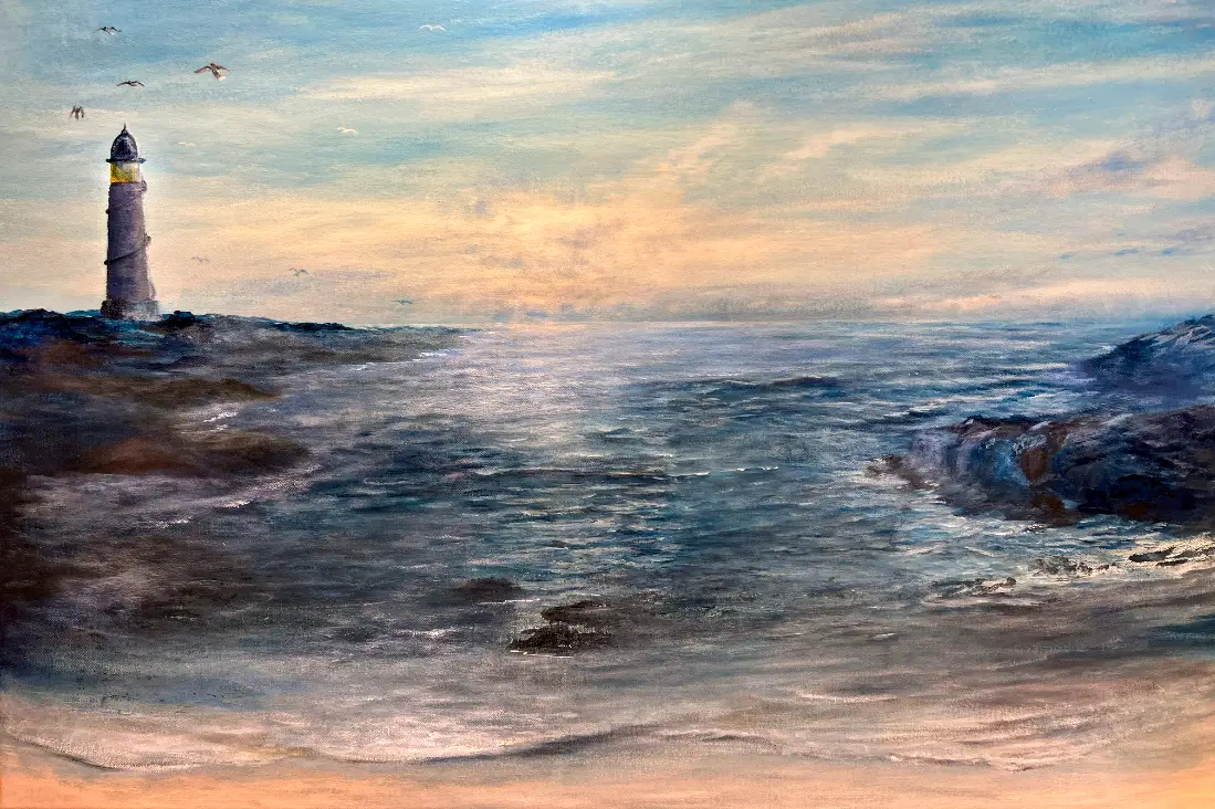 Zur ruhe kommen acrylgemaelde