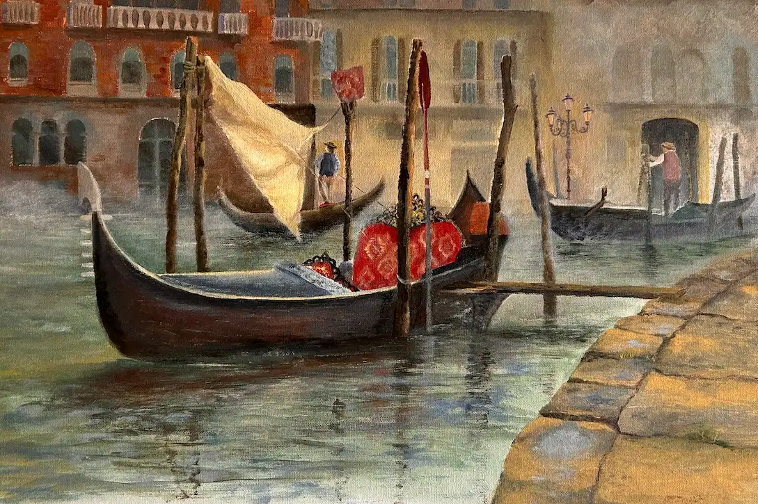 Venezianische Gondel in Venedig